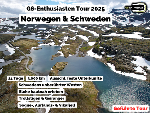 GS-Enthusiasten Tour 2025: Schwedens wilde Mitte & Norwegens höchste Gipfel