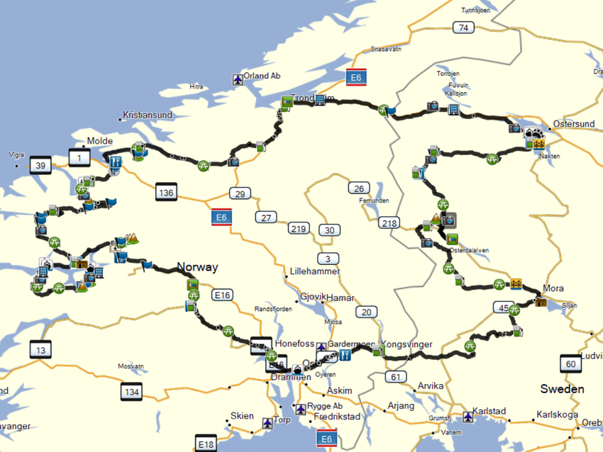 GPX-Datei: Schwedens wilde Mitte & Norwegens höchste Gipfel