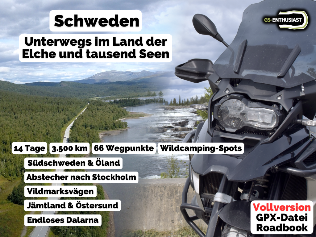 GPX-Datei: Süd- und Mittelschweden - Die schönsten Motorradregionen im Land der Elche und tausend Seen